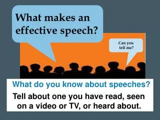 What makes an effective speech?