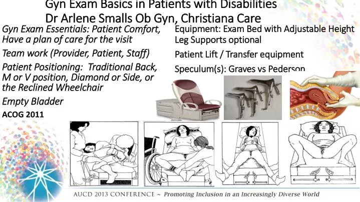 gyn exam basics in patients with disabilities dr arlene smalls ob gyn christiana care