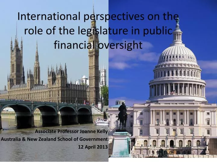 international perspectives on the role of the legislature in public financial oversight