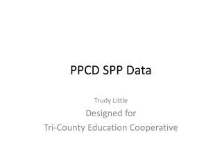 PPCD SPP Data