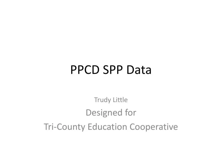 ppcd spp data
