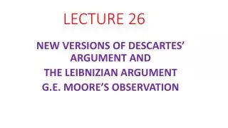 LECTURE 26