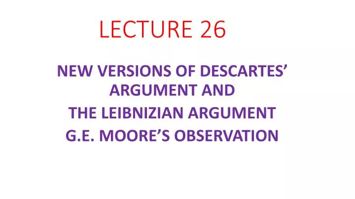 lecture 26