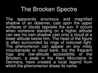 The Brocken Spectre