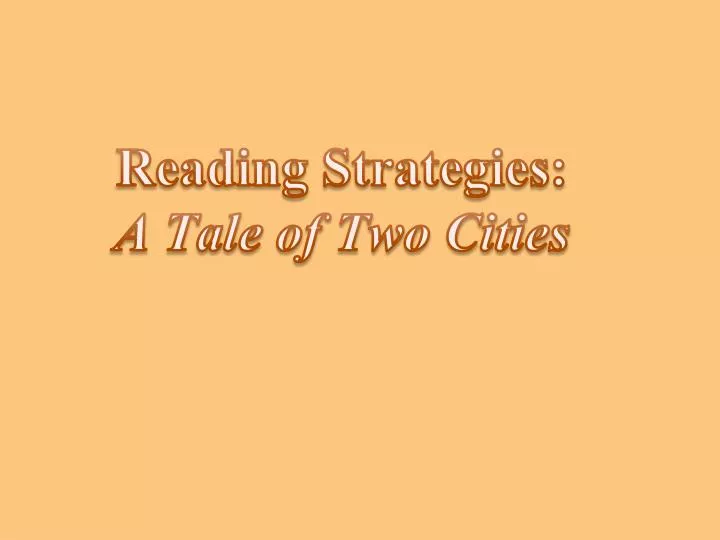 reading strategies a tale of two cities