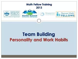 Team Building Personality and Work Habits