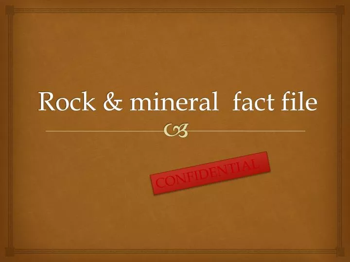 rock mineral fact file