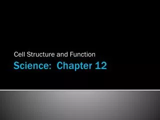 Science: Chapter 12