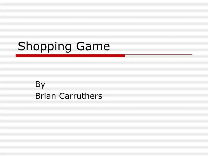 shopping game