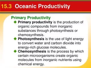15.3 Oceanic Productivity