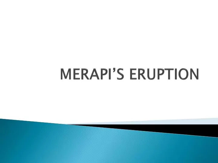 merapi s eruption