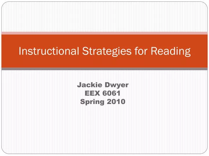 instructional strategies for reading