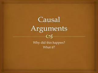 Causal Arguments