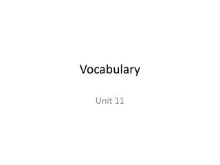 vocabulary