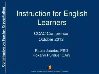 Instruction for English Learners