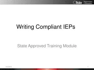 Writing Compliant IEPs