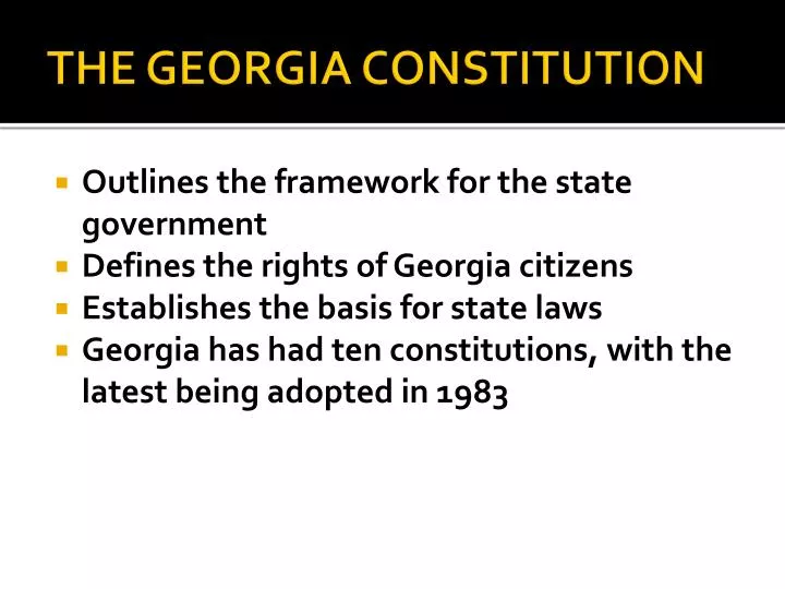 the georgia constitution