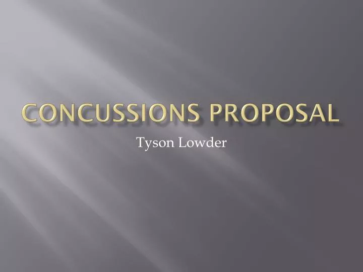 concussions proposal