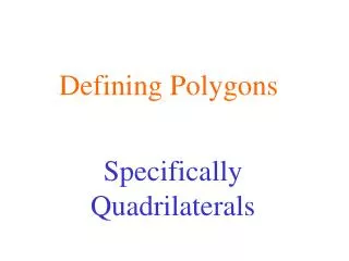 Defining Polygons