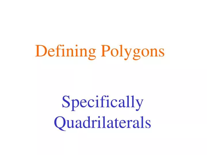 defining polygons