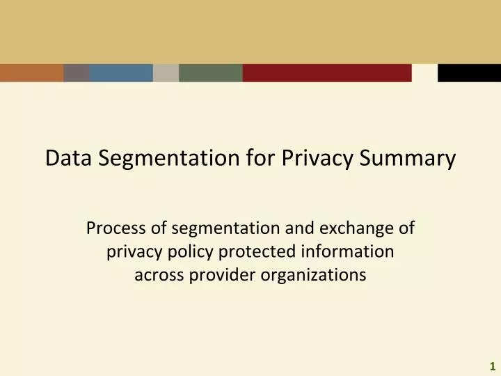 data segmentation for privacy summary
