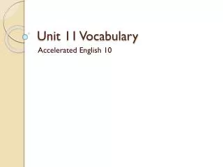 unit 11 vocabulary