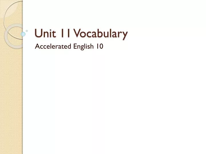 unit 11 vocabulary