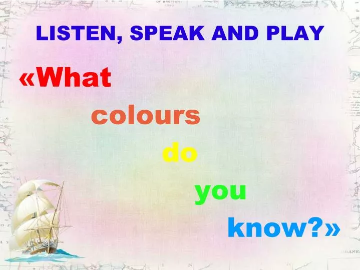 what colours do you know