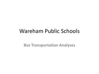 Wareham Public Schools