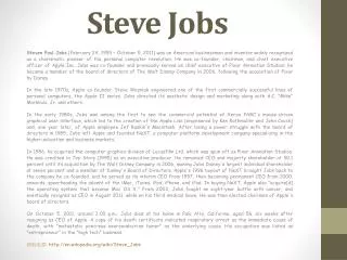 Steve Jobs