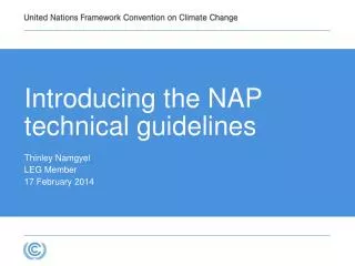 Introducing the NAP technical guidelines