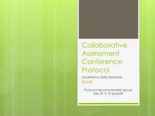Collaborative Assessment Conference Protocol