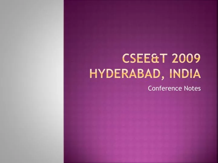 csee t 2009 hyderabad india