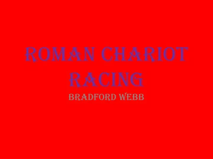 roman chariot r acing