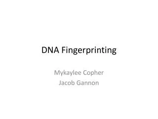 DNA Fingerprinting