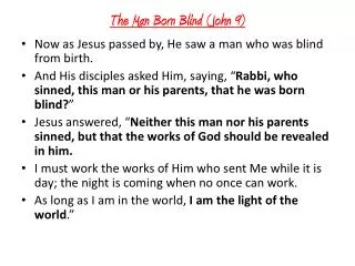 the man born blind john 9