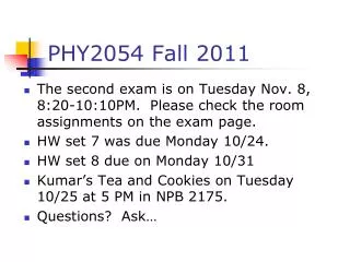 phy2054 fall 2011