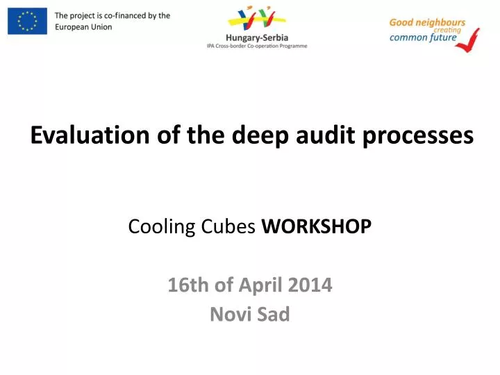 evaluation of the deep audit processes