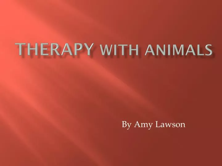 therapy with animals
