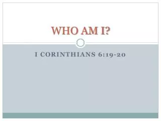 who am i