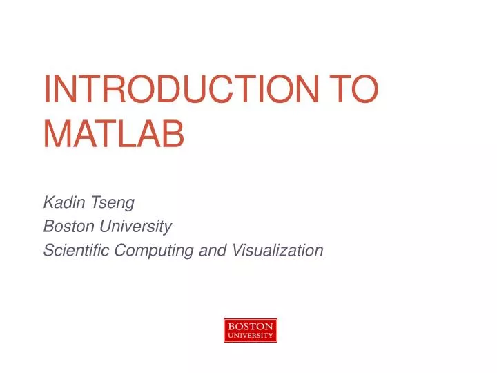 introduction to matlab