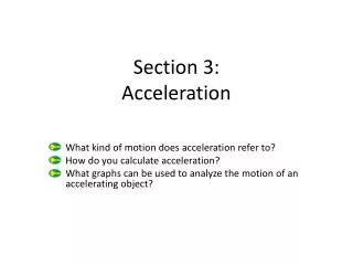 Section 3: Acceleration