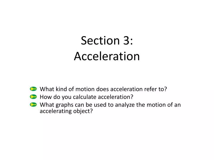 section 3 acceleration