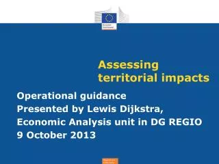 Assessing territorial impacts