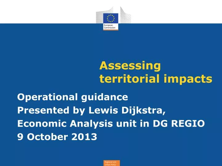 assessing territorial impacts