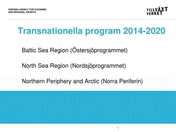 transnationella program 2014 2020