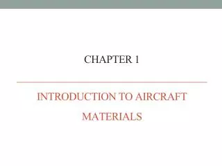 introduction to aircraft materials