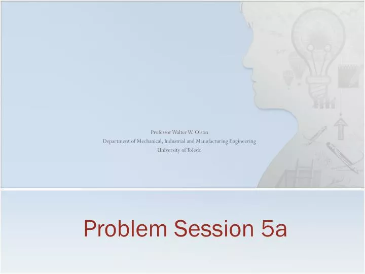 problem session 5a