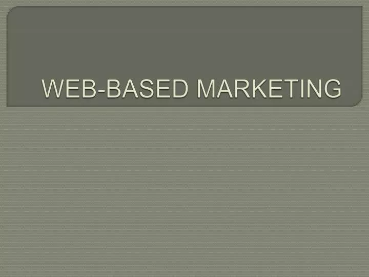 web based marketing