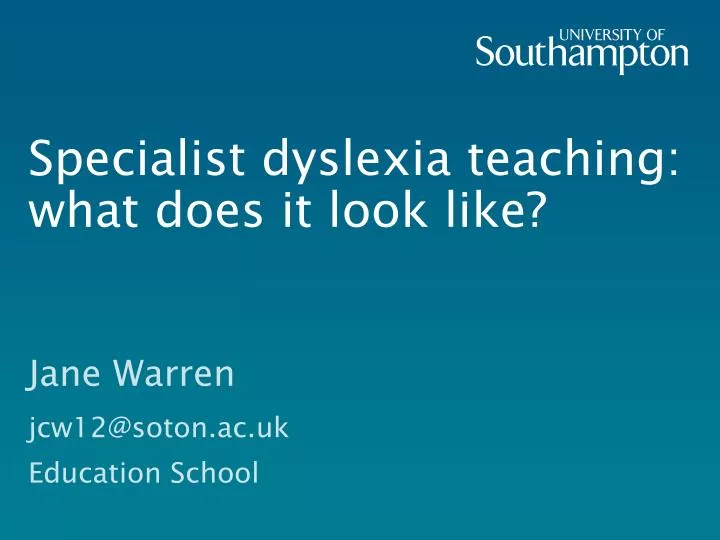 specialist dyslexia teaching what does it look like